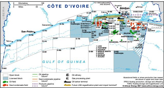 Grâce au champ Baleine et à ces nouvelles découvertes, la Côte d'Ivoire pourrait intégrer le Top 10 des producteurs d'hydrocarbures brut en Afrique